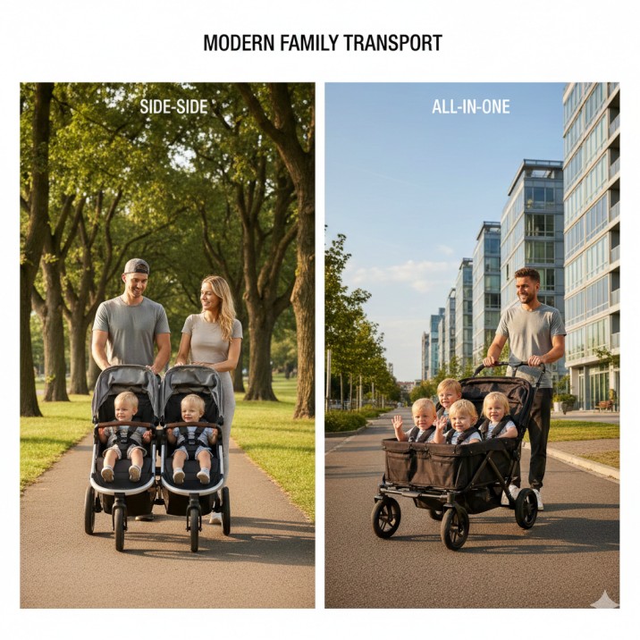 Double Stroller vs Wagon