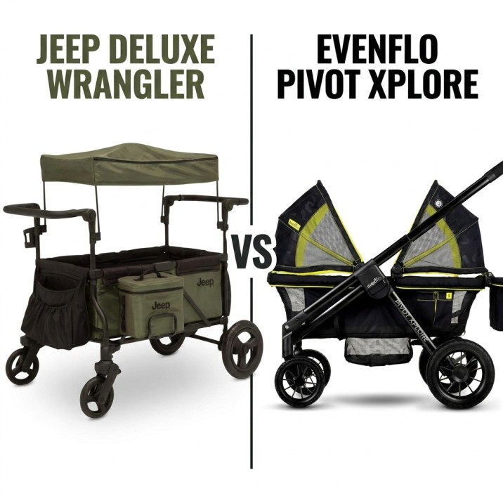 Jeep Deluxe Wrangler vs Evenflo Pivot Xplore