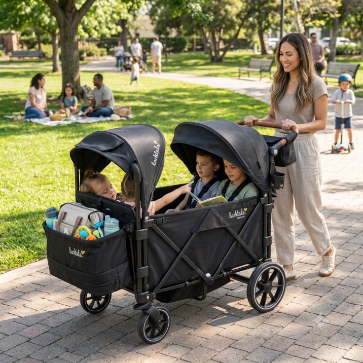 Larktale Caravan Quad Stroller Wagon Review