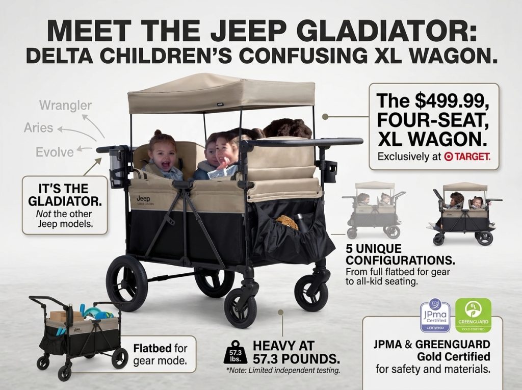 Jeep Gladiator 4-Seater Stroller Wagon