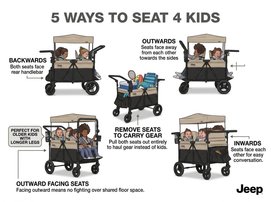 Jeep Gladiator 4-Seater Stroller Wagon