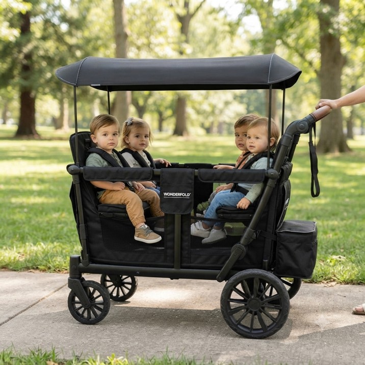 WonderFold L4 Quad Stroller Wagon Review