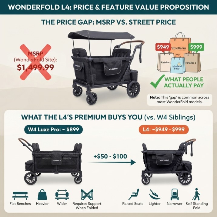 WonderFold L4 Quad Stroller Wagon Review