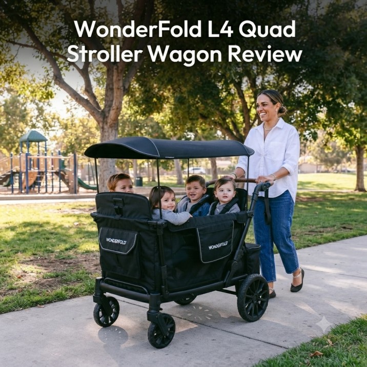 WonderFold L4 Quad Stroller Wagon