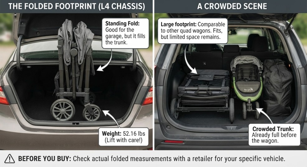 WonderFold L4 Quad Stroller Wagon Review
