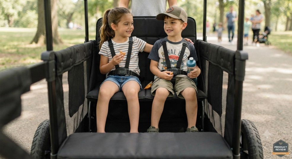 WonderFold L4 Quad Stroller Wagon Review