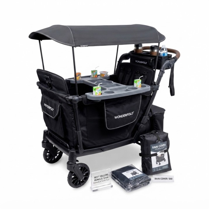WonderFold L4 Quad Stroller Wagon Review