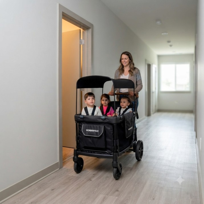 WonderFold L4 Quad Stroller Wagon Review