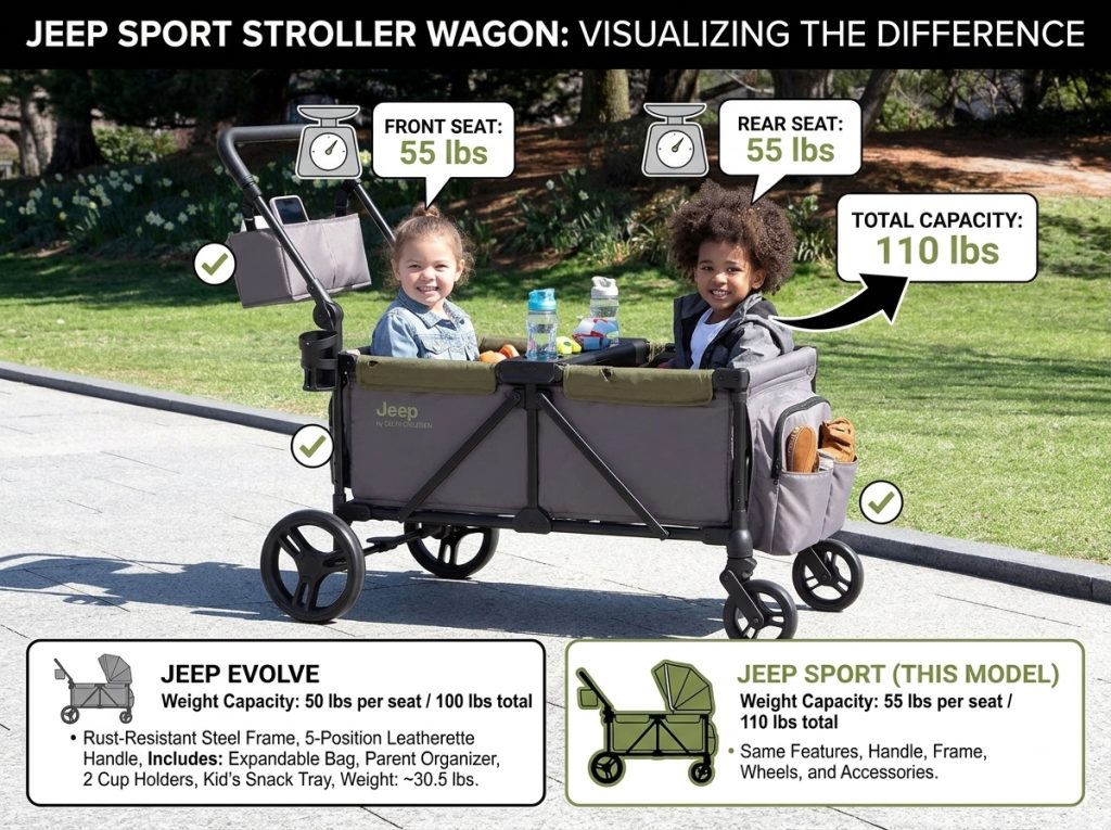 Jeep Sport All-Terrain Stroller Wagon Review 